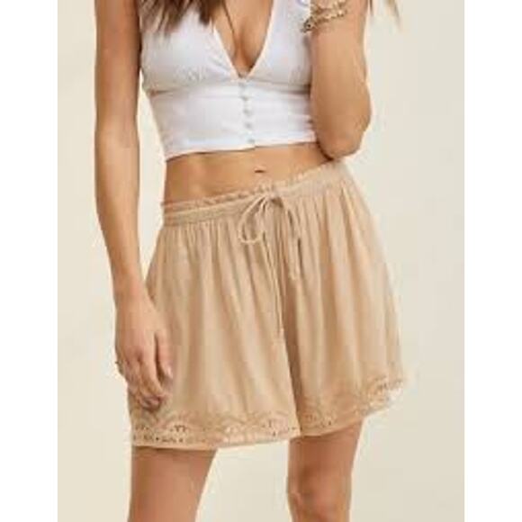 Aerie Size XXL Off-Duty Gauze Boxer Shorts Tan Beige - Picture 1 of 4